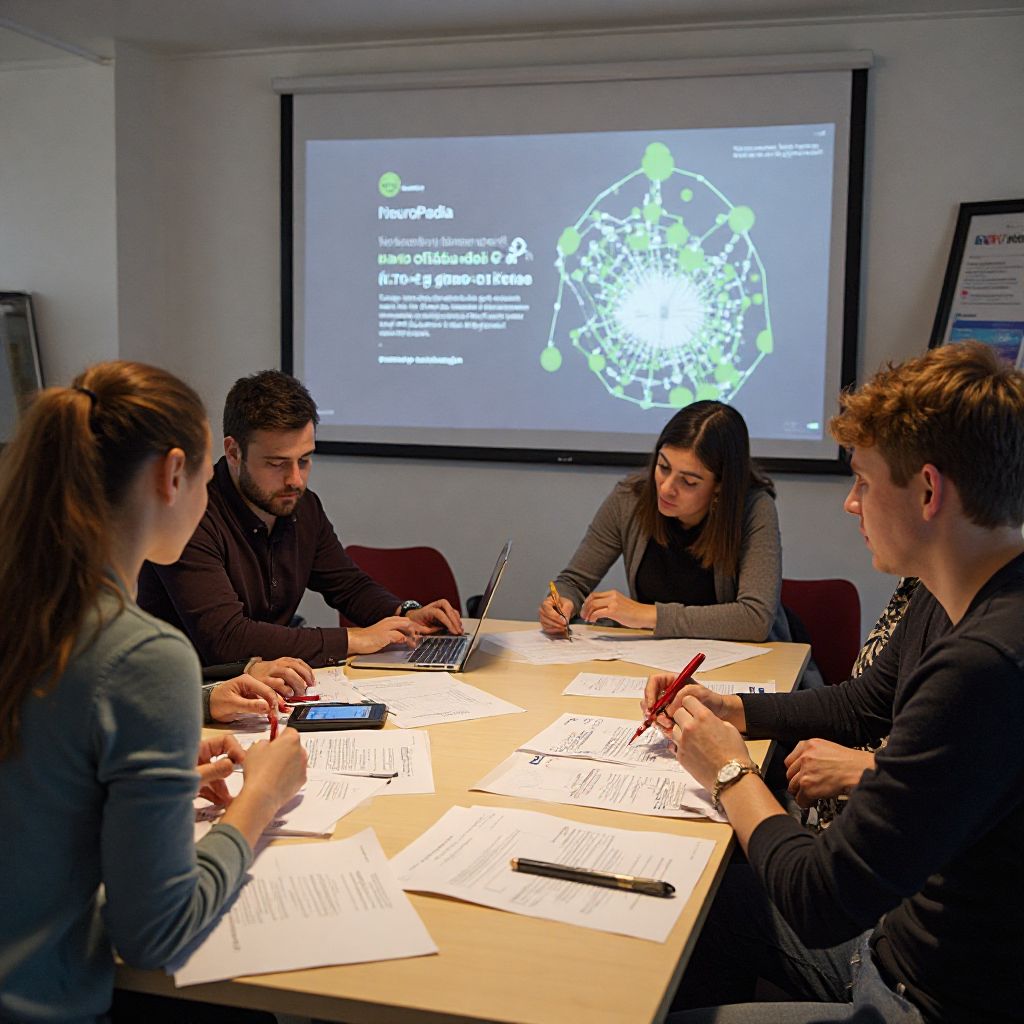 Echipa NeuroPedia în timpul unui workshop