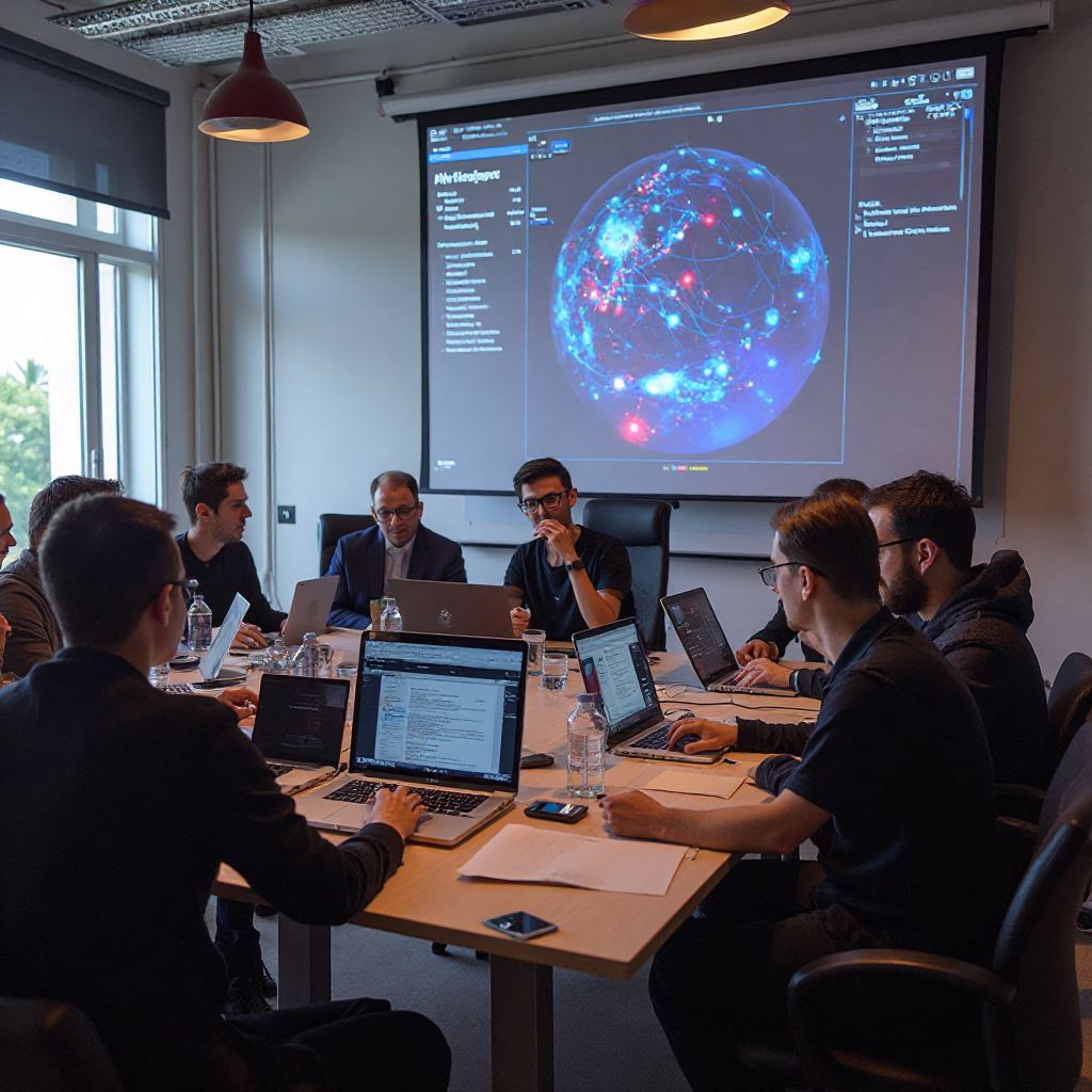 Echipa NeuroPedia la hackathon