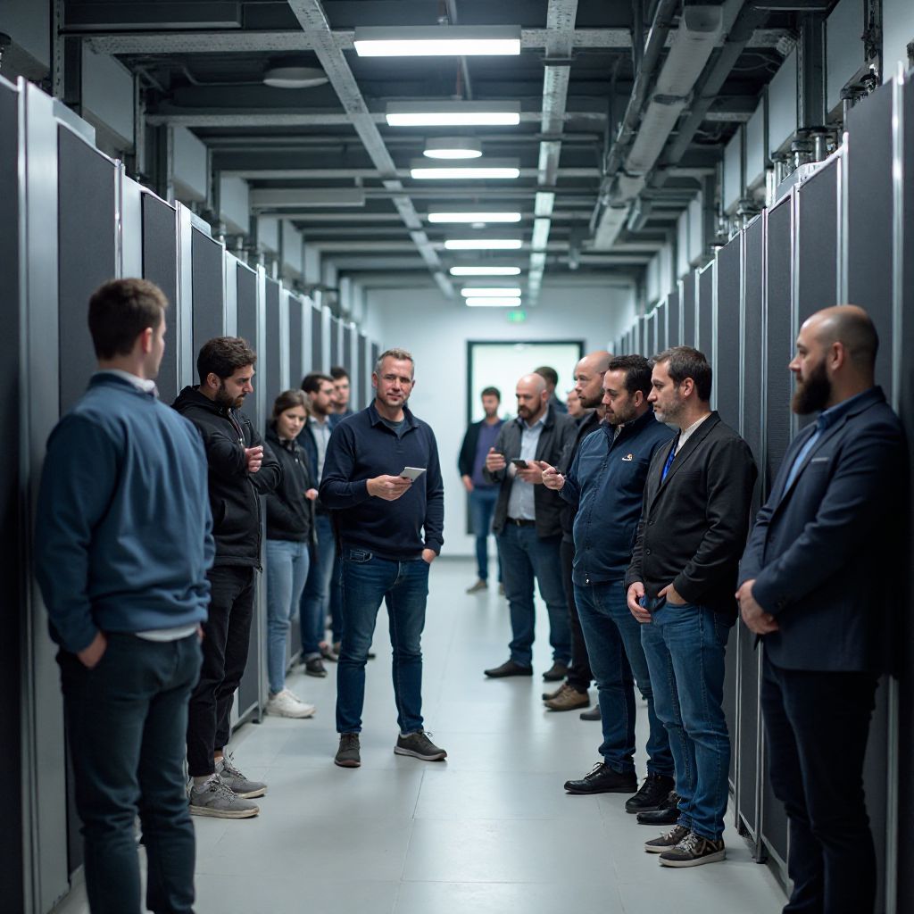 Vizită la centrul de date pentru demonstrații practice