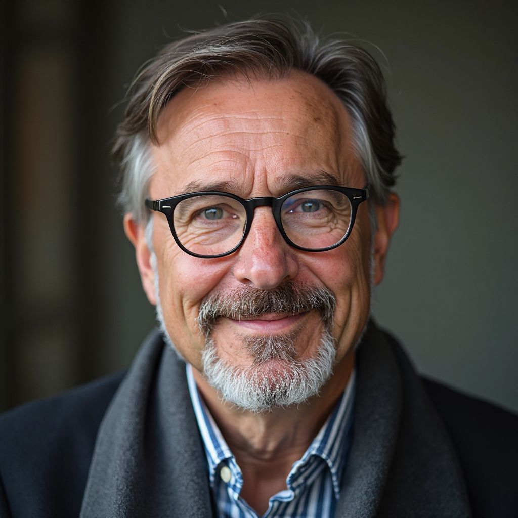 Portret Andrei Marinescu, profesor de matematică